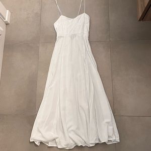 Zara Bustier Corset Cotton White Maxi Small Dress
